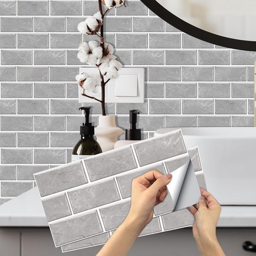 Grey brick tile stickers - brick,