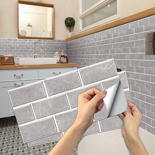 Grey kitchen tile stickers - kitchen,
