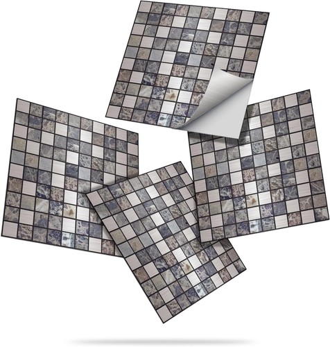 Metallic mosaic tile stickers - mosaic,